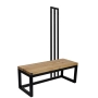 Ławka Metalowa Z Wieszakiem Loft Siedzisko Drewno Lite Dąb LM-113 Rozmiary od 50 cm do 200 cm