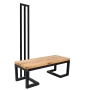 Ławka Metalowa Z Wieszakiem Loft Siedzisko Drewno Lite Dąb LM-119 Rozmiary od 50 cm do 200 cm