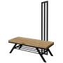 Ławka Metalowa Z Wieszakiem Loft Siedzisko Drewno Lite Dąb LM-92 Rozmiary od 50 cm do 200 cm