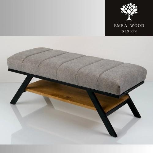 Ławka Tapicerowana Industrialna Tkanina STRONG 14  LGM-479 Rozmiary od 45 cm do 200 cm