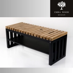 Ławka Metalowa Loft Siedzisko Drewno Lite LPD-20 Rozmiary od 50 cm do 200 cm
