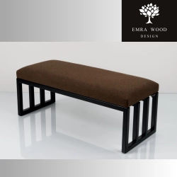 Ławka Pufa Tapicerowana Brązowy Stal LPD-40 Rozmiary od 50 cm do 200 cm