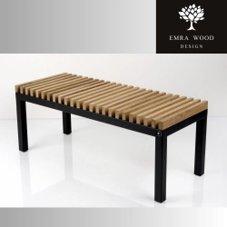 Ławka Metalowa Loft Siedzisko Drewno Lite LPD-13 Rozmiary od 50 cm do 200 cm