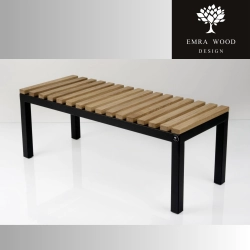 Ławka Metalowa Loft Siedzisko Drewno Lite LPD-37 Rozmiary od 50 cm do 200 cm