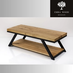 Ławka Metalowa Loft Siedzisko Drewno Lite Dąb LM-65 Rozmiary od 50 cm do 200 cm