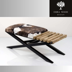 Ławka Pufa Tapicerowana Krowa 01 Stal LPD-9 Rozmiary od 50 cm do 200 cm