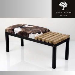 Ławka Pufa Tapicerowana Krowa 01 Stal LPD-10 Rozmiary od 50 cm do 200 cm