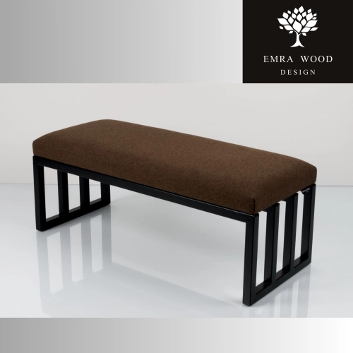 Ławka Pufa Tapicerowana Brązowy Stal LPD-40 Rozmiary od 50 cm do 200 cm