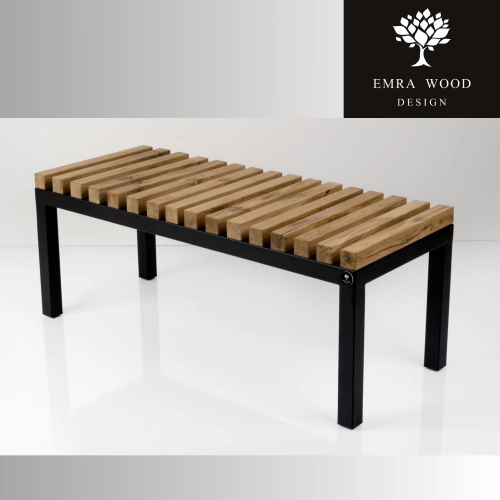 Ławka Metalowa Loft Siedzisko Drewno Lite LPD-36 Rozmiary od 50 cm do 200 cm