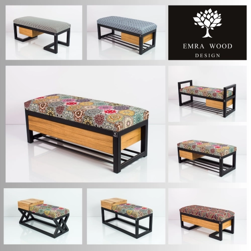 Ławki metalowe industrialne siedzisko gładkie wzory z szufladką Ławki metalowe industrialne siedzisko gładkie wzory z szufladką