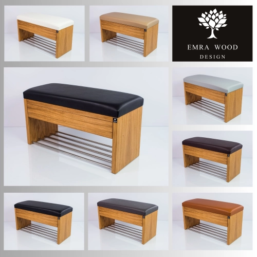 MODEL LGS-3 ŁAWECZKI TAPICEROWANE GŁADKIE Z EKO-SKÓRY