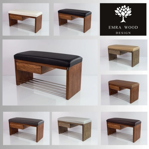 MODEL LGS-1 ŁAWECZKI TAPICEROWANE GŁADKIE Z EKO-SKÓRY