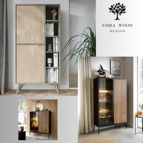 Szafy Witryny Regały Wysokie w Stylu Glamour / Nowoczesnym / Boho