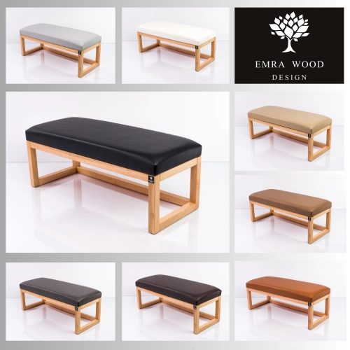 MODEL LPG-2 ŁAWECZKI TAPICEROWANE GŁADKIE Z EKO-SKÓRY