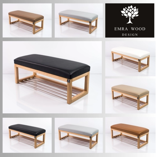 MODEL LPG-4 ŁAWECZKI TAPICEROWANE GŁADKIE Z EKO-SKÓRY