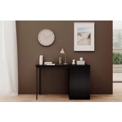 Biurko Nicole 120 cm z szufladą - czarny mat / czarne nóżki