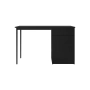Biurko Nicole 120 cm z szufladą - czarny mat / czarne nóżki