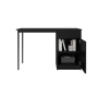 Biurko Nicole 120 cm z szufladą - czarny mat / czarne nóżki
