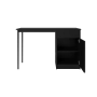 Biurko Nicole 120 cm z szufladą - czarny mat / czarne nóżki