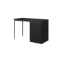 Biurko Nicole 120 cm z szufladą - czarny mat / czarne nóżki