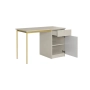 Biurko Nicole 120 cm z szufladą - kaszmir / złote nóżki