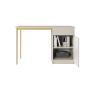 Biurko Nicole 120 cm z szufladą - kaszmir / złote nóżki