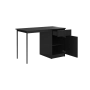Biurko Nicole 120 cm z szufladą - czarny mat / czarne nóżki