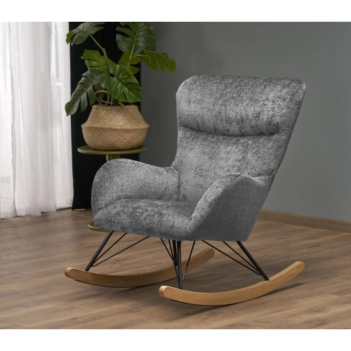 Fotel Uszak Bujany  Szary / Popiel