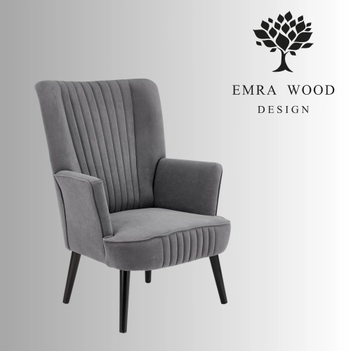 Fotel WYPOCZYNKOWY POPIELATY / SZARY