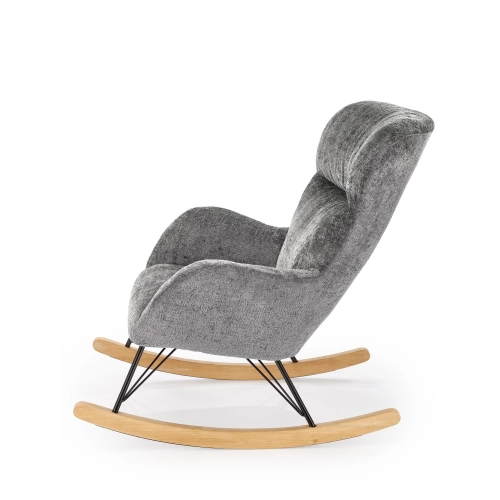 Fotel Uszak Bujany  Szary / Popiel