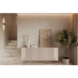 Komoda Malmi 200 cm wisząca - kaszmir / złoty