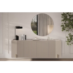 Komoda Malmi 200 cm wisząca - kaszmir / crema bianca / złoty