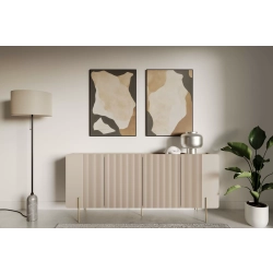 Komoda Malmi 200 cm - kaszmir / złote nóżki