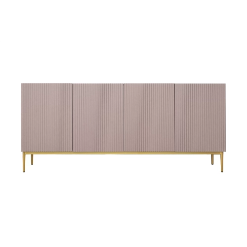 Komoda Nicole 200 cm na metalowych nogach - antyczny róż / złote nóżki - Limitowana oferta