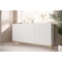 Komoda Nicole 150 cm - biały mat / złote nóżki