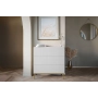Komoda z szufladami Nicole 100 cm - biały mat / złote nóżki