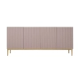 Komoda Nicole 200 cm na metalowych nogach - antyczny róż / złote nóżki - Limitowana oferta