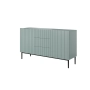 Komoda Nicole 150 cm z szufladami i półkami - szałwia / czarne nóżki - Limitowana oferta