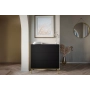 Komoda z szufladami Nicole 100 cm - czarny mat / złote nóżki