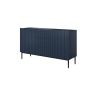Komoda Nicole 150 cm z szufladami i półkami - granat / czarne nóżki - Limitowana oferta