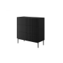 Komoda z szufladami Nicole 100 cm - czarny mat / czarne nóżki