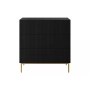 Komoda z szufladami Nicole 100 cm - czarny mat / złote nóżki