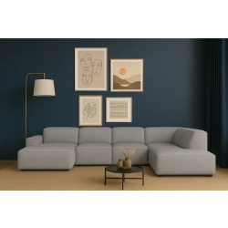 Olio Riserva Narożnik wypoczynkowy w kształcie litery U Tkanina Raven 7