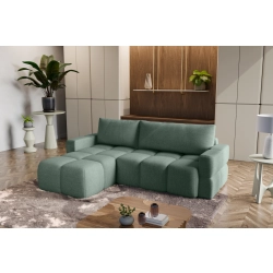 Fumo Komfortowa sofa narożna pikowana Tkanina Neve 34