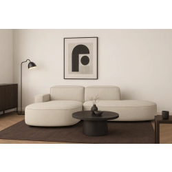 Olio Autentico Sofa narożna w kształcie litery L Tkanina Raven 24