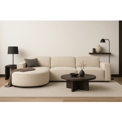 Olio Selezione Sofa w kształcie litery L Tkanina Raven 24