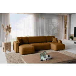 Oreo U Narożnik wypoczynkowy  Komfortowy narożnik wypoczynkowy z funkcją spania i pojemnikiem na pościel Tkanina Legacy 07