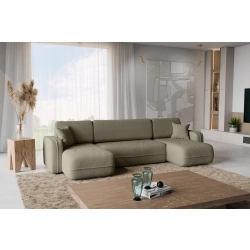 Oreo U Narożnik wypoczynkowy  Komfortowy narożnik wypoczynkowy z funkcją spania i pojemnikiem na pościel Tkanina Quelle 16