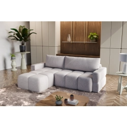 Fumo Komfortowa sofa narożna pikowana Tkanina Neve 04