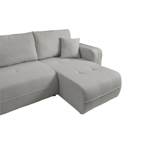 Oreo U Narożnik wypoczynkowy  Komfortowy narożnik wypoczynkowy z funkcją spania i pojemnikiem na pościel Tkanina Quelle 83